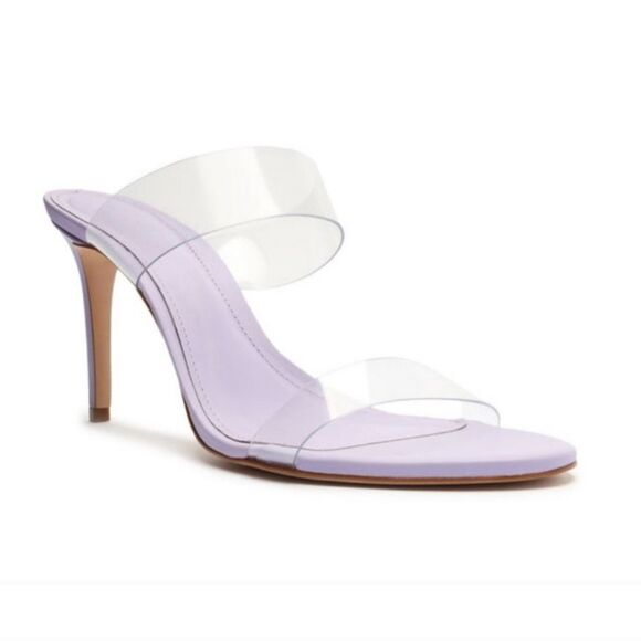 Schutz Ariella, Transparent Smokey Grape Heeled Sandals. NIB Size-6.5 - Picture 1 of 9